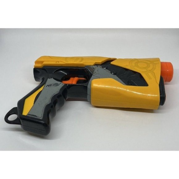 Nerf Dart Tag Sharp Shot Single Blaster Toy Gun Hasbro Yellow Side Arm Pistol - Picture 4 of 12